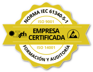 Sello certificado de formación y auditoria ESD